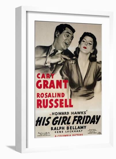 His Girl Friday, 1940-null-Framed Art Print