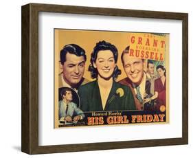 His Girl Friday, 1940-null-Framed Art Print