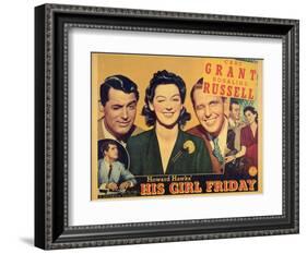 His Girl Friday, 1940-null-Framed Art Print