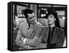 His Girl Friday, Cary Grant, Rosalind Russell, 1940-null-Framed Stretched Canvas