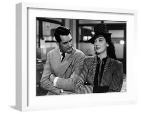 His Girl Friday, Cary Grant, Rosalind Russell, 1940-null-Framed Photo