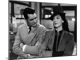 His Girl Friday, Cary Grant, Rosalind Russell, 1940-null-Mounted Photo
