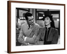 His Girl Friday, Cary Grant, Rosalind Russell, 1940-null-Framed Photo