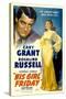 His Girl Friday, Cary Grant, Rosalind Russell, 1940-null-Stretched Canvas