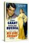 His Girl Friday, Cary Grant, Rosalind Russell, 1940-null-Stretched Canvas