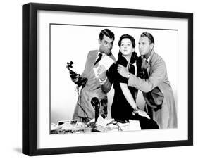 His Girl Friday, Cary Grant, Rosalind Russell, Ralph Bellamy, 1940-null-Framed Photo