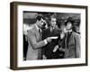 His Girl Friday, from Left: Cary Grant, Ralph Bellamy, Rosalind Russell, 1940-null-Framed Photo