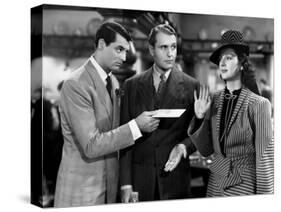 His Girl Friday, from Left: Cary Grant, Ralph Bellamy, Rosalind Russell, 1940-null-Stretched Canvas