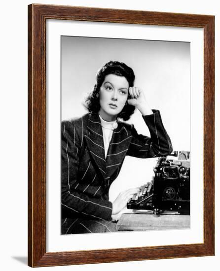 His Girl Friday, Rosalind Russell, 1940-null-Framed Photo