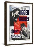 His Girl Friday, Swedish Movie Poster, 1940-null-Framed Art Print