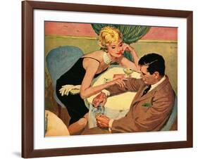 His Highness and the Thrush  - Saturday Evening Post "Leading Ladies", September 3, 1960 pg.22-Lynn Buckham-Framed Giclee Print