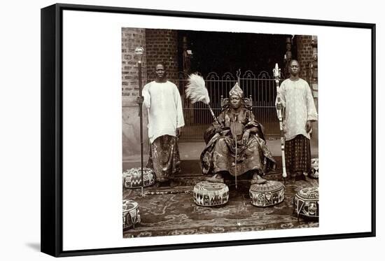 His Highness Oba (King) Aderemi I, the Oni of Ile Ife, Yorubaland, Nigeria, c.1930-null-Framed Stretched Canvas