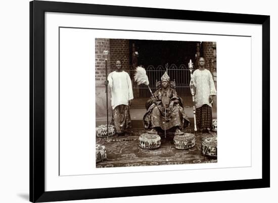 His Highness Oba (King) Aderemi I, the Oni of Ile Ife, Yorubaland, Nigeria, c.1930-null-Framed Giclee Print