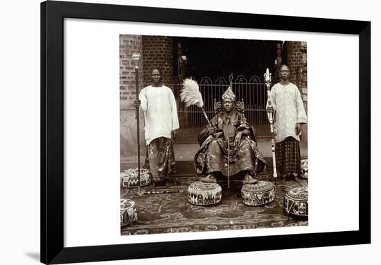 His Highness Oba (King) Aderemi I, the Oni of Ile Ife, Yorubaland, Nigeria, c.1930-null-Framed Giclee Print