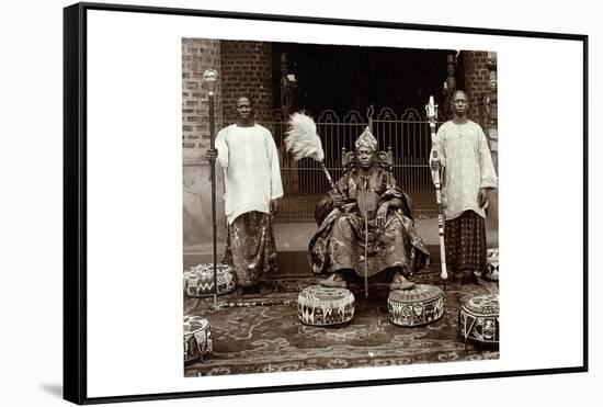 His Highness Oba (King) Aderemi I, the Oni of Ile Ife, Yorubaland, Nigeria, c.1930-null-Framed Stretched Canvas