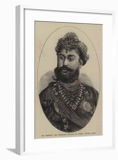 His Highness the Maharajah Holkar, of Indore, Central India-null-Framed Giclee Print