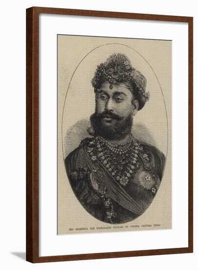 His Highness the Maharajah Holkar, of Indore, Central India-null-Framed Giclee Print