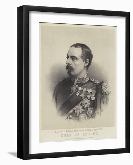 His Late Royal Highness Prince Leopold, Duke of Albany-null-Framed Giclee Print