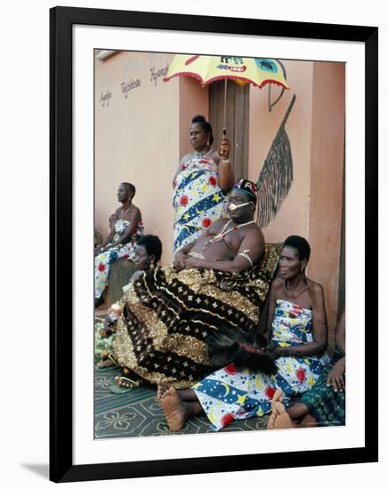 His Majesty Agboli Agbo Dedjani, Last King of the Dan-Home Dynasty, Abomey, Benin (Dahomey), Africa-Bruno Barbier-Framed Photographic Print