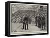 His Majesty Laying the Foundation Stone of the New Naval College at Devonport-Frederic De Haenen-Framed Stretched Canvas