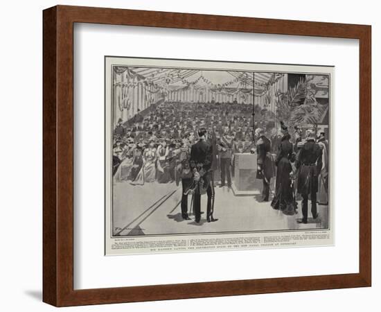 His Majesty Laying the Foundation Stone of the New Naval College at Devonport-Frederic De Haenen-Framed Giclee Print