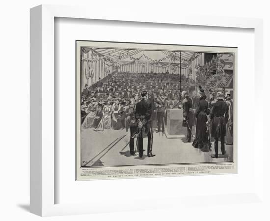 His Majesty Laying the Foundation Stone of the New Naval College at Devonport-Frederic De Haenen-Framed Giclee Print