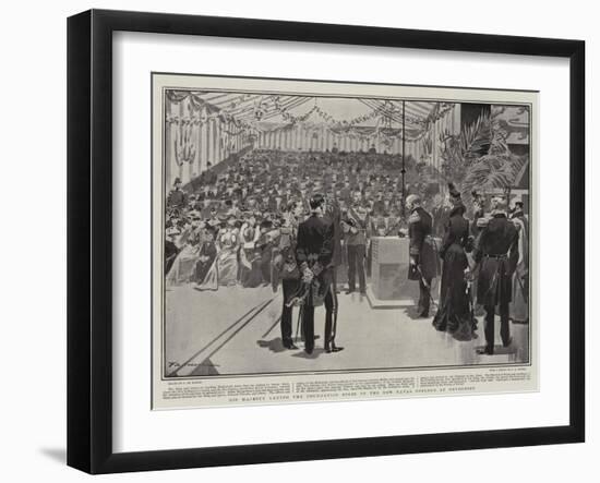 His Majesty Laying the Foundation Stone of the New Naval College at Devonport-Frederic De Haenen-Framed Giclee Print