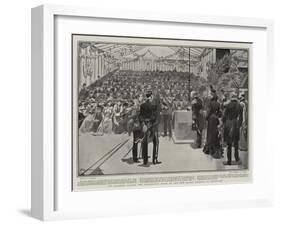 His Majesty Laying the Foundation Stone of the New Naval College at Devonport-Frederic De Haenen-Framed Giclee Print