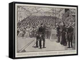 His Majesty Laying the Foundation Stone of the New Naval College at Devonport-Frederic De Haenen-Framed Stretched Canvas