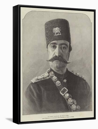 His Majesty Nasr-Ed-Din, the Shah of Persia-null-Framed Stretched Canvas