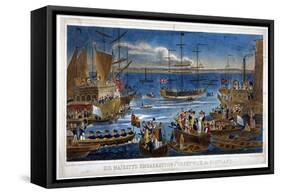 His Majesty's Embarkation at Greenwich, for Scotland, 1822-John Chapman-Framed Stretched Canvas