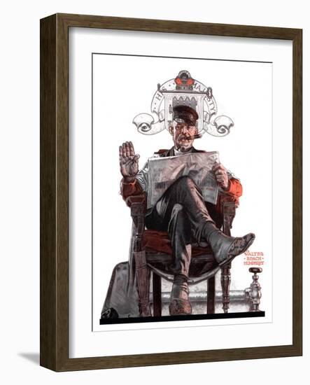 "His Majesty the Janitor,"January 13, 1923-Walter Beach Humphrey-Framed Premium Giclee Print