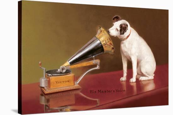His Master's Voice Ad-null-Stretched Canvas