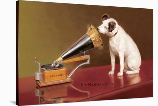 His Master's Voice Ad-null-Stretched Canvas