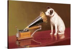 His Master's Voice Ad-null-Stretched Canvas