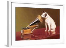 His Master's Voice Ad-null-Framed Art Print