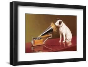 His Master's Voice Ad-null-Framed Art Print