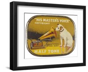 His Master's Voice: The Hmv Dog Listens Eternally-Design-Framed Photographic Print