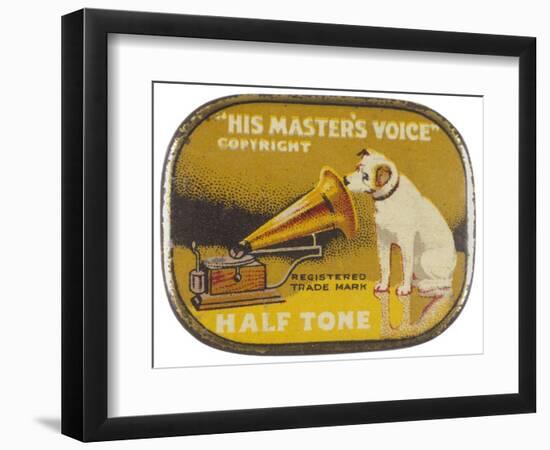 His Master's Voice: The Hmv Dog Listens Eternally-Design-Framed Photographic Print