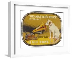 His Master's Voice: The Hmv Dog Listens Eternally-Design-Framed Photographic Print