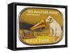 His Master's Voice: The Hmv Dog Listens Eternally-Design-Framed Stretched Canvas