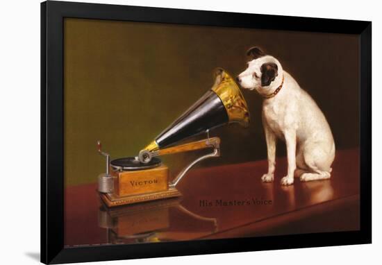 His Master's Voice-null-Framed Art Print