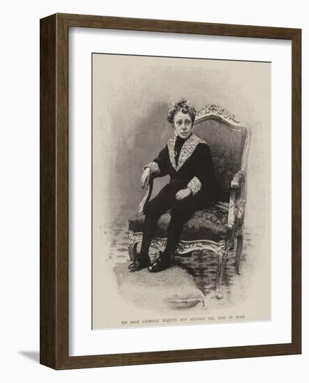 His Most Catholic Majesty Don Alfonso XIII, King of Spain-null-Framed Giclee Print