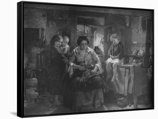 His Only Pair, 1860, (1917)-Thomas Faed-Framed Stretched Canvas