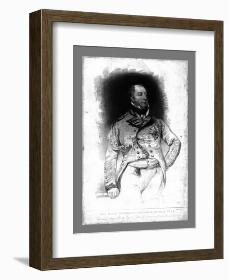 'His Royal Highness Frederick, Duke of York', c1820s-J Wright-Framed Giclee Print