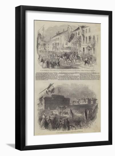 His Royal Highness Prince Albert's Visit to Liverpool-null-Framed Giclee Print