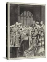 His Royal Highness the Duke of York Signing the Roll on Taking His Seat in the House of Lords-Godefroy Durand-Stretched Canvas