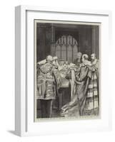 His Royal Highness the Duke of York Signing the Roll on Taking His Seat in the House of Lords-Godefroy Durand-Framed Giclee Print