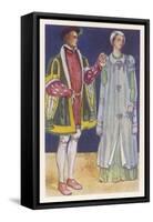 His Slashed Sleeves are Typical of the Period-Dion Clayton Calthrop-Framed Stretched Canvas