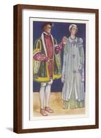 His Slashed Sleeves are Typical of the Period-Dion Clayton Calthrop-Framed Art Print